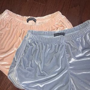 brandy melville velvet limited edition shorts